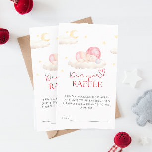 Christmas Santa Baby Girl Shower Diaper Raffle Enclosure Card