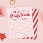 Christmas Santa Baby Shower Guess Baby Food Game<br><div class="desc">Add festive fun to your winter baby shower with our Personalised Red and Pink Christmas Santa Baby Shower Guess Baby Food Game. Perfect for a santa baby baby shower theme, this unique baby shower game keeps guests entertained. Ideal for winter baby shower themes, it offers engaging baby shower game ideas...</div>