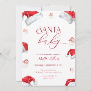 Christmas Santa Baby Shower Invitation