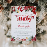 Christmas Santa Baby Shower Invitation<br><div class="desc">Welcome festive joy with our Cosy & Cute Christmas Santa Baby Shower Invites. These charming gender-neutral invitations, ideal for both boys and girls, feature adorable Santa hats and baby bottles, and watercolor Christmas pieces for a heartwarming holiday touch. Each invite is a unique piece of love, providing the perfect blend...</div>