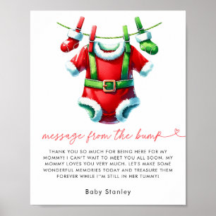 Christmas Santa Baby Shower Message From The Bump Poster