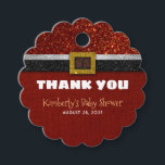 Christmas Santa Baby Shower Thank You Favour Tags<br><div class="desc">Santa baby shower favour tags</div>