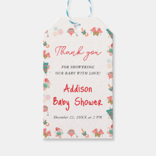 Christmas Santa Baby Shower Thank You Gift Tags