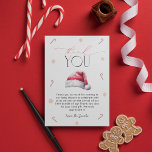 Christmas Santa Baby Shower Trendy Minimal Thank You Card<br><div class="desc">Christmas Santa Baby Shower Trendy Minimal Thank You Card. Most lettering is editable - click the "Customise Further" button to edit. Matching items available.</div>