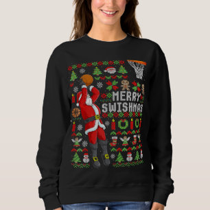 Christmas Santa Basketball Player - Slam Dunk Ugly Sweatshirt