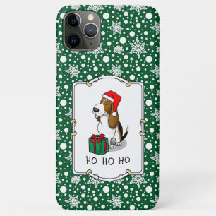 Christmas Santa Basset Hound (tri colour 1) Cute Case-Mate iPhone Case
