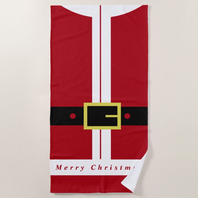 Christmas Santa Beach Towel (Front)