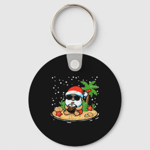 Christmas Santa Beach Xmas Trocal Hawaii Men Women Key Ring
