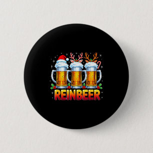 Christmas Santa Beer Lovers Funny Drinking Trend N 6 Cm Round Badge