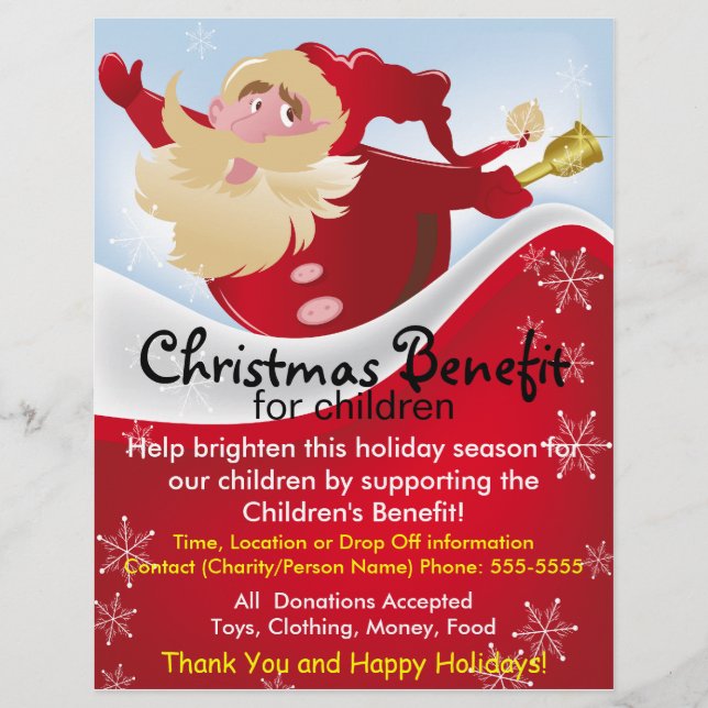Christmas Santa Benefit for Children Flyer (Front)