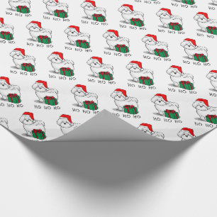 Christmas Santa Bichon Frise Dog Cute Wrapping Paper