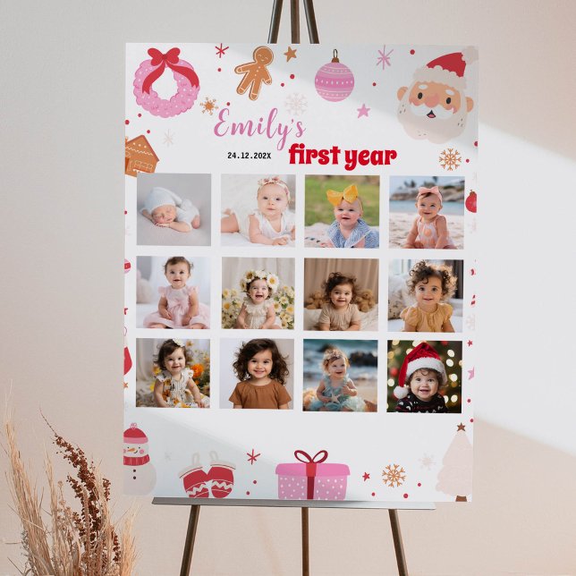 Christmas Santa Birthday Photo Milestone Sign (Creator Uploaded)