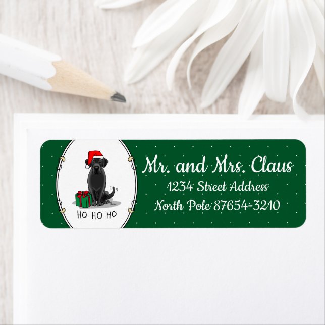 Christmas Santa Black Labrador Retriever Cute (Insitu)