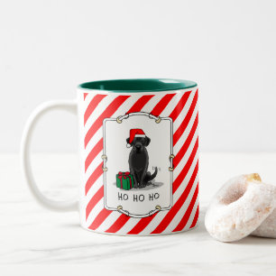 Christmas Santa Black Labrador Retriever Cute Two-Tone Coffee Mug