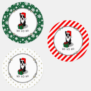 Christmas Santa Boston Terrier (black) Cute