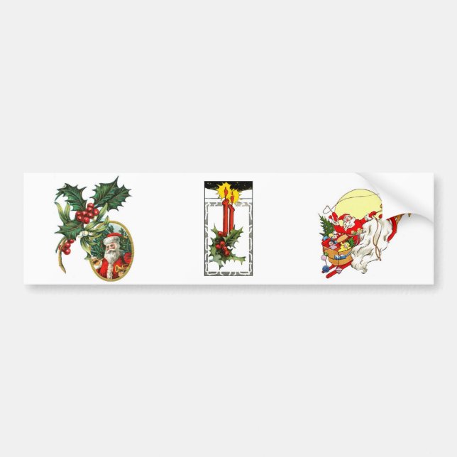 Christmas Santa Bumper Sticker (Front)