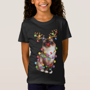 Christmas Santa Cat, Birman, Xmas, Cat Lover T-Shirt