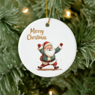 Christmas Santa Ceramic Tree Decoration