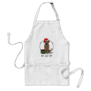 Christmas Santa Chocolate Labrador Retriever Funny Standard Apron