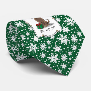 Christmas Santa Chocolate Labrador Retriever Funny Tie