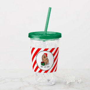Christmas Santa Chow Chow Dog (cinnamon) Cute Acrylic Tumbler