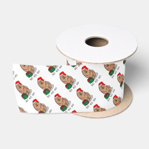 Christmas Santa Chow Chow Dog (cinnamon) Cute Satin Ribbon