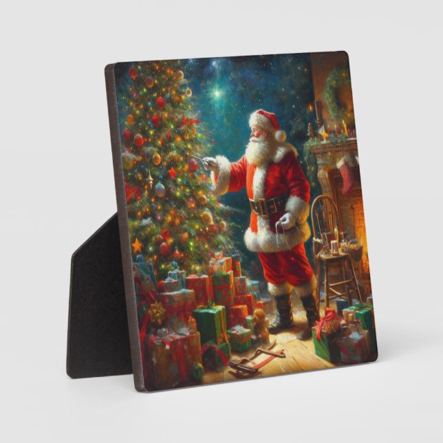 Christmas Santa Claus 1 Plaque (Front)