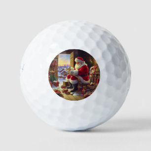 Christmas Santa Claus 2 Golf Balls
