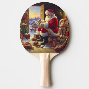 Christmas Santa Claus 2 Ping Pong Paddle