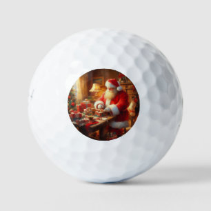 Christmas Santa Claus 4 Golf Balls