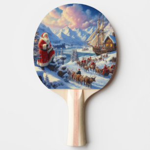Christmas Santa Claus 6 Ping Pong Paddle