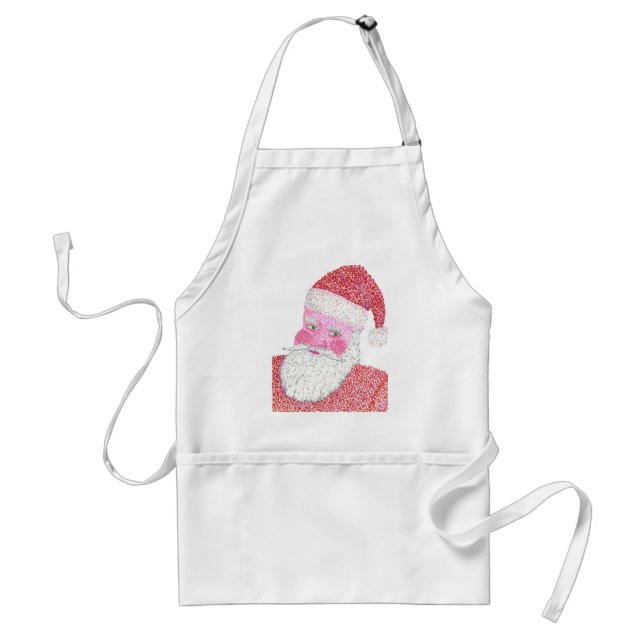 Christmas Santa Claus aprons in Pointillism (Front)