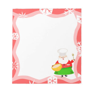 Christmas Santa Claus Baking Notepad