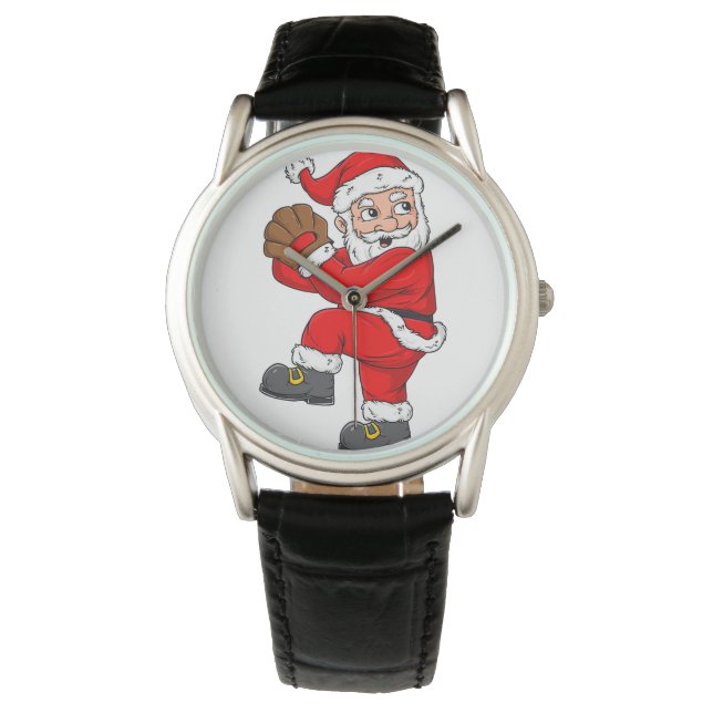Christmas Santa Claus Baseball Catcher Boys Girls  Watch (Front)