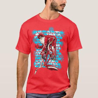 Christmas Santa Claus BMX Freestyle Tricks T-Shirt