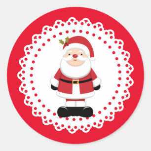 Christmas Santa Claus   Classic Round Sticker