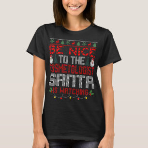 Christmas Santa Claus Cosmetologist Gift  T-Shirt