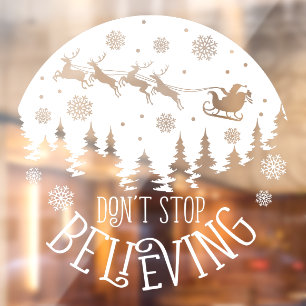 Christmas Santa Claus Don't Stop Believing White