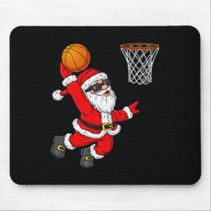 Christmas Santa Claus Dunking A Bysketbyll Boys Ki Mouse Pad