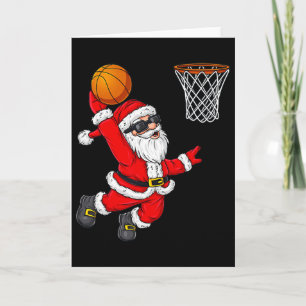Christmas Santa Claus Dunking A Sketll Boys Kids X Card
