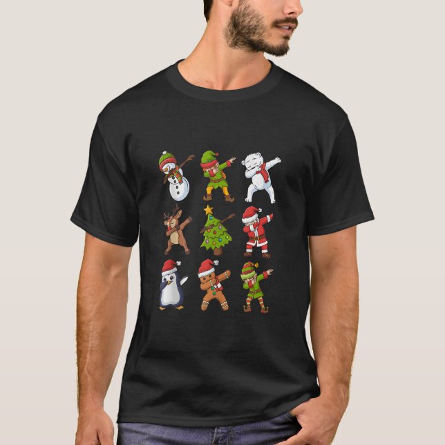 Christmas Santa Claus Elf Reeinder Gingerbread Man T-Shirt (Front)