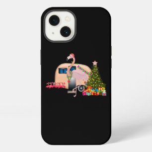 christmas santa claus flamingo - Pink Santa iPhone 13 Case