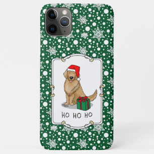 Christmas Santa Claus Golden Retriever Dog Cute Case-Mate iPhone Case
