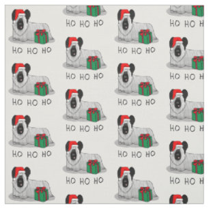 Christmas Santa Claus Hat Skye Terrier (silver) Fabric