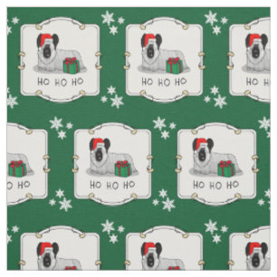 Christmas Santa Claus Hat Skye Terrier (silver) Fabric