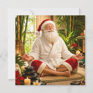 Christmas Santa Claus Meditation  Holiday Card