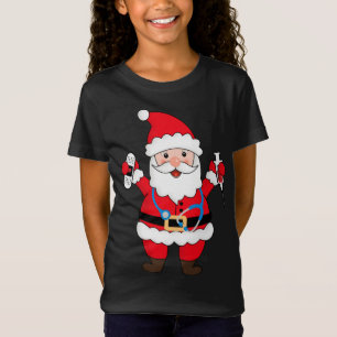 Christmas Santa Claus Nurse With Stethoscope and s T-Shirt