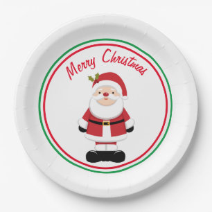 Christmas Santa Claus   Paper Plate