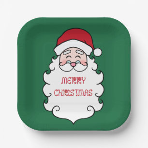Christmas Santa Claus Paper Plates
