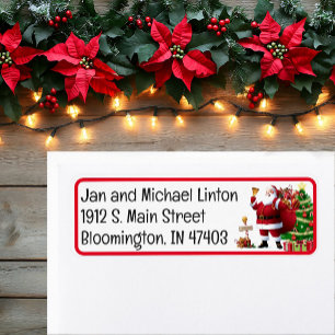 Christmas Santa Claus Personalise Return Address